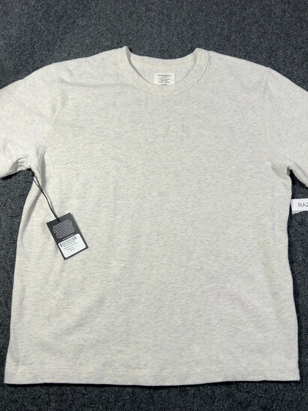 Buck Mason Heather Oat Field-Spec Cotton Heavy Tee Mens Large NWT Msrp62 [RA21]